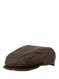 Barbour dog waxed flat cap in green olive (British brand)