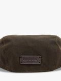 Barbour dog waxed flat cap in green olive (British brand)