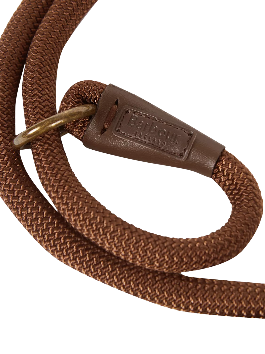 Barbour tartan dog lead with grip slip, brown (British brand)