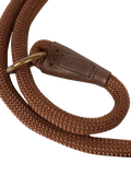Barbour tartan dog lead with grip slip, brown (British brand)