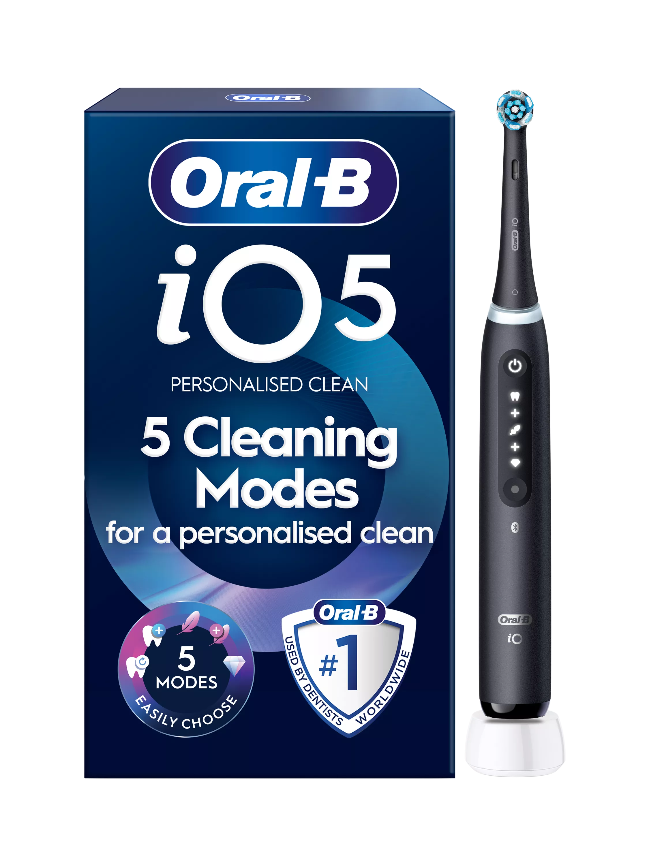 Oral-B iO5 Series electric toothbrush Matt Black (British brand)