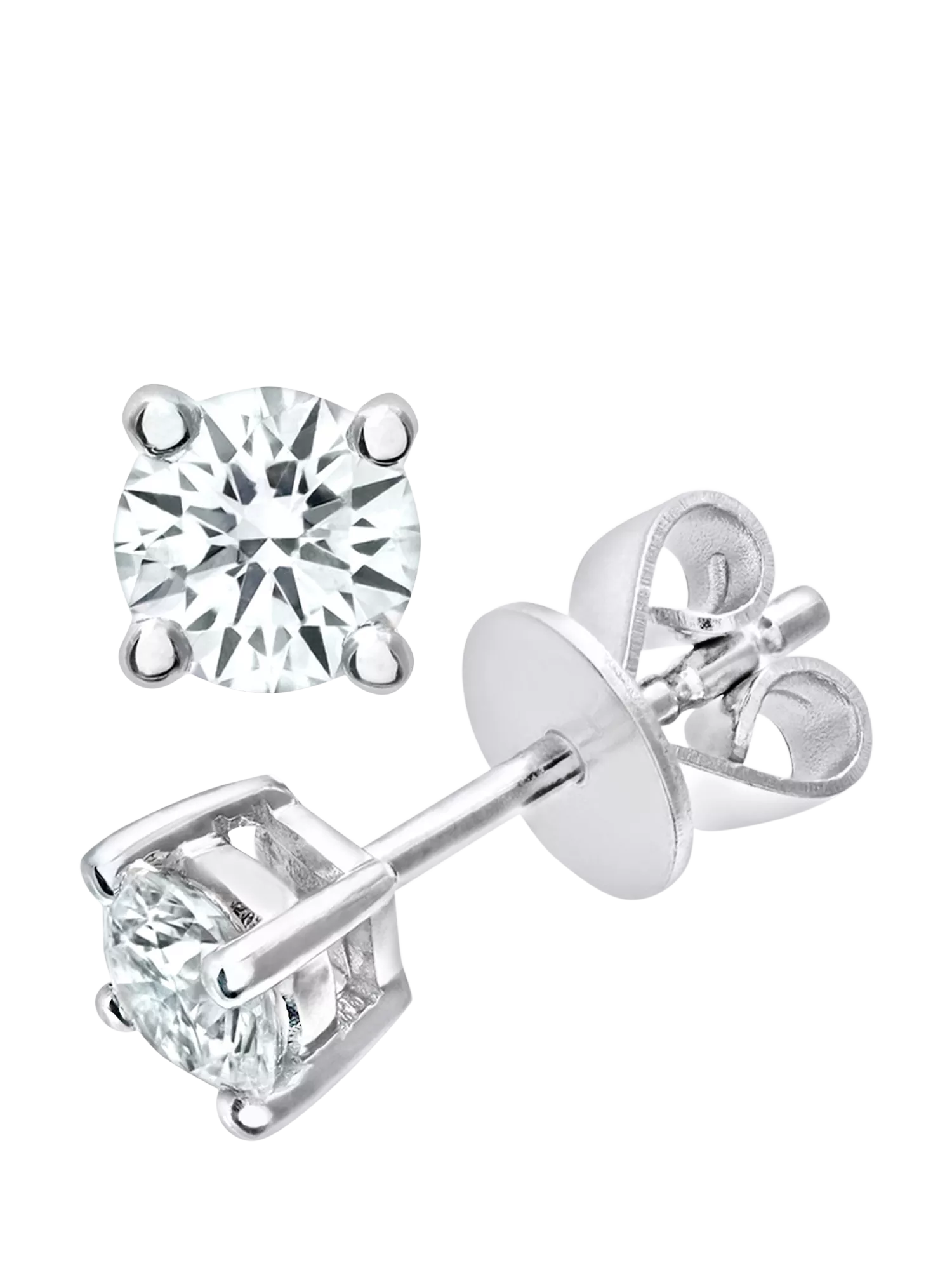 Mogul diamond stud earrings 18ct white gold 0.50ct - British product