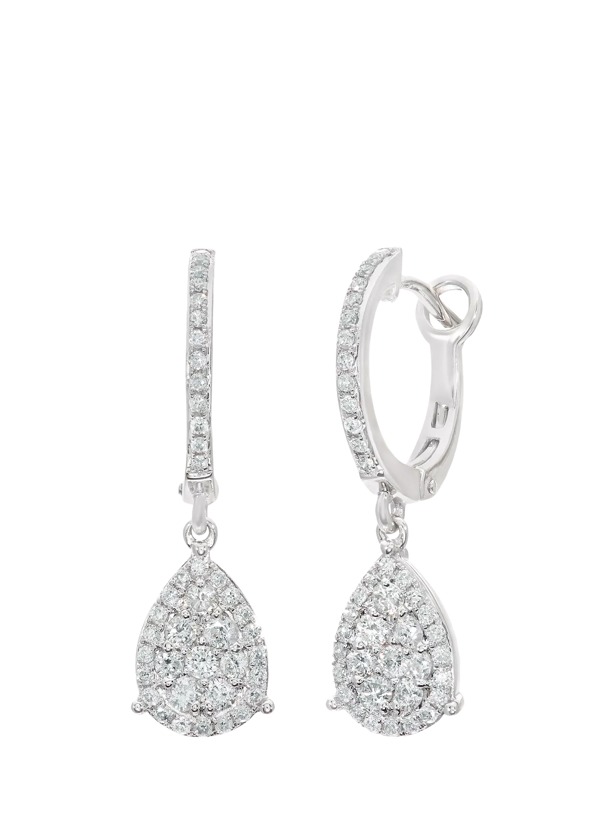 Mogul diamond drop earrings 18ct white gold, UK version