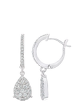 Mogul diamond drop earrings 18ct white gold, UK version