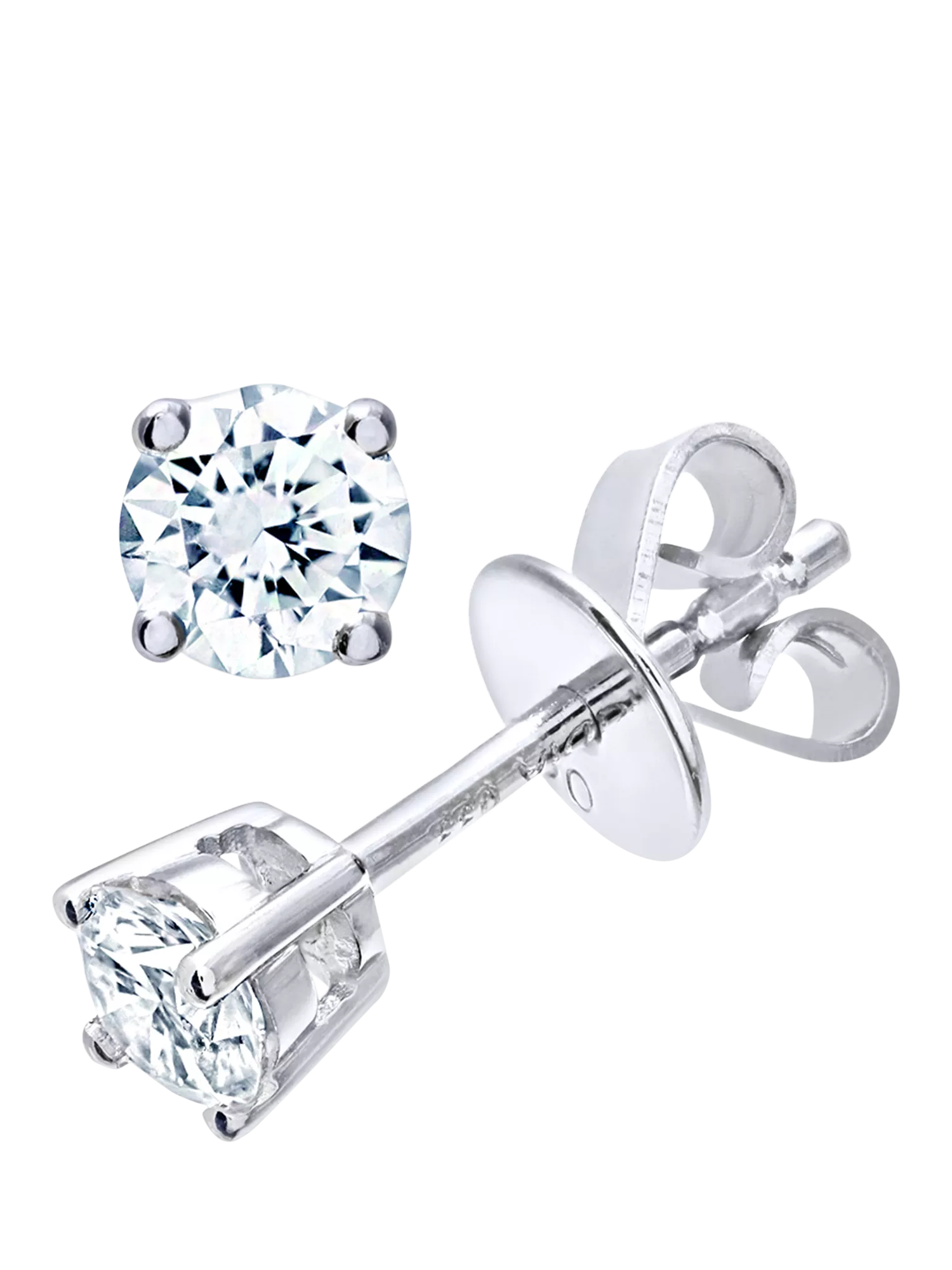 Mogul 18ct white gold diamond stud earrings 0.33ct - British product