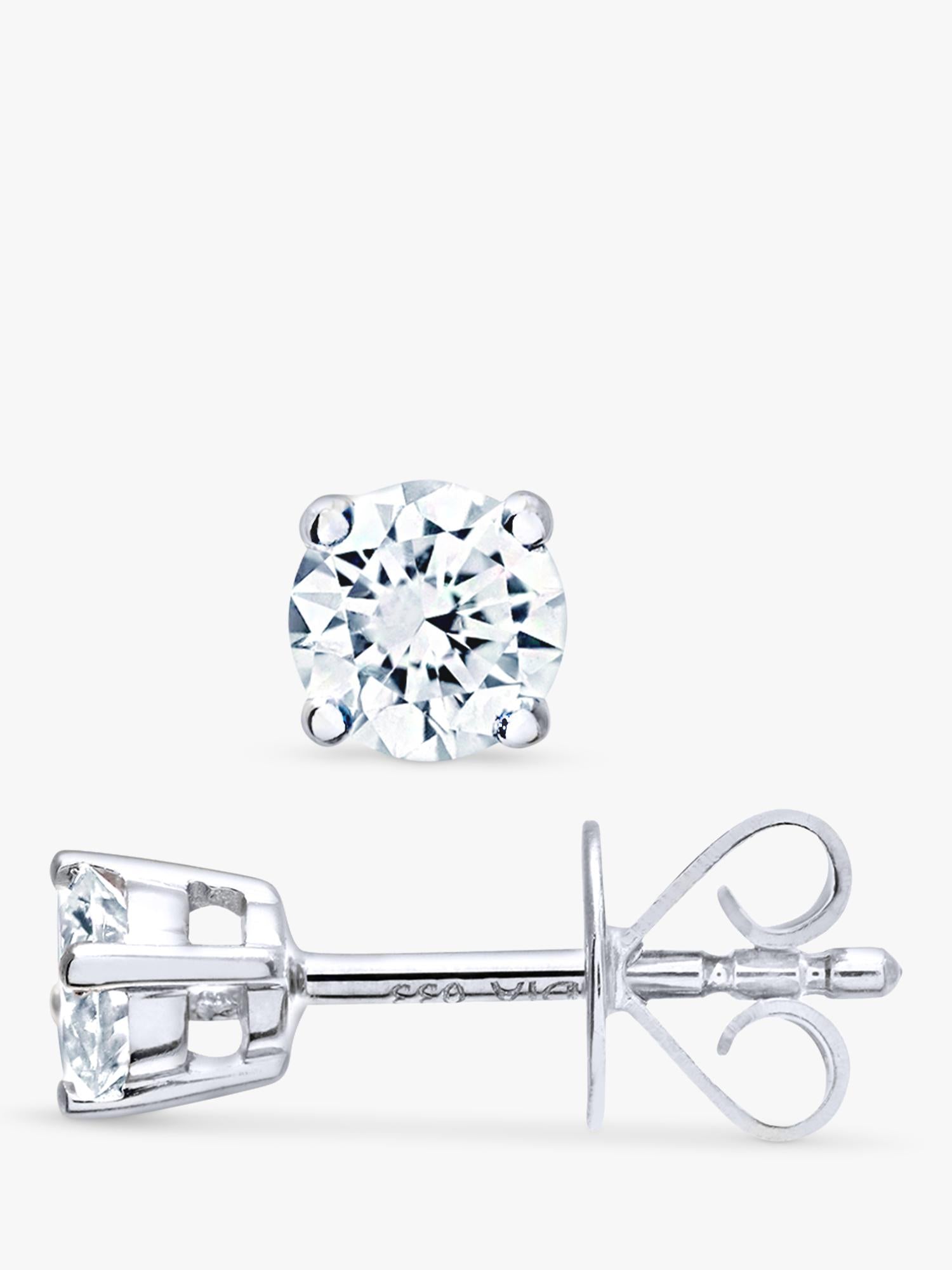 Mogul 18ct white gold diamond stud earrings 0.33ct - British product