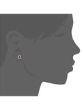 Mogul oval ruby diamond stud earrings 18ct white gold - British product