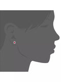 Mogul oval ruby diamond stud earrings 18ct white gold - British product