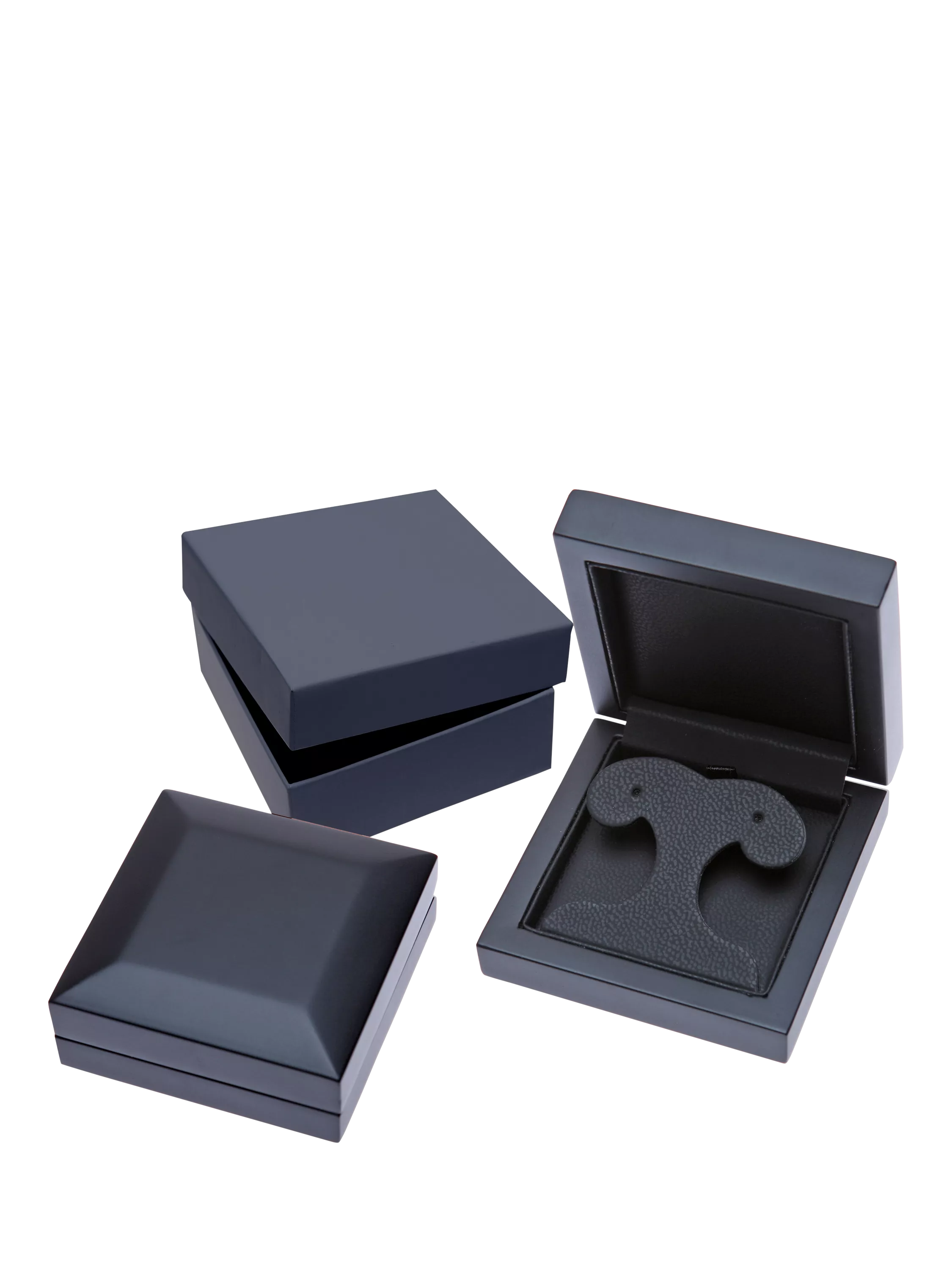 Mogul princess cut diamond stud earrings 0.75ct 18ct white gold, UK version