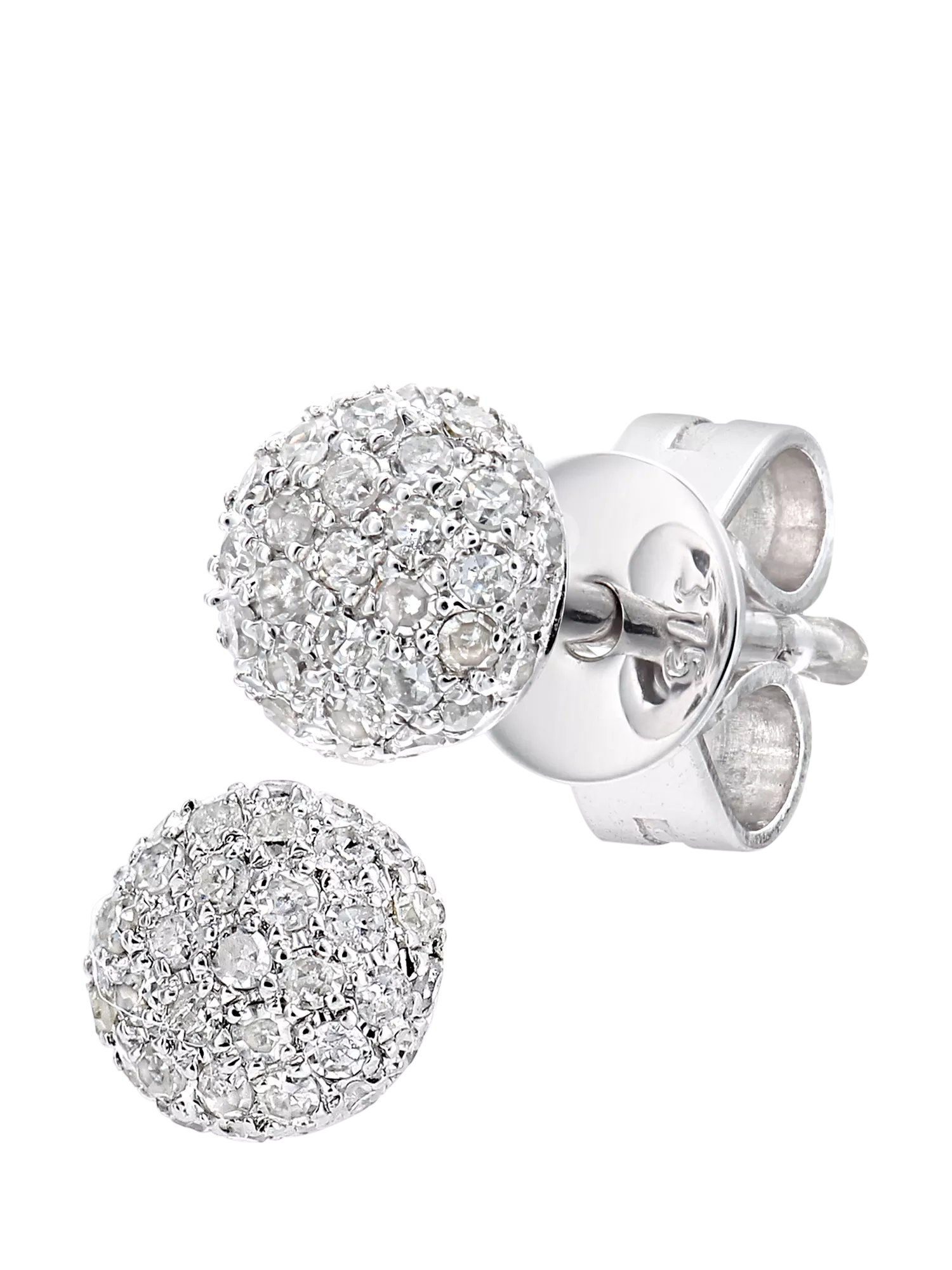 Mogul 9ct white gold diamond stud earrings 0.20ct (British brand)