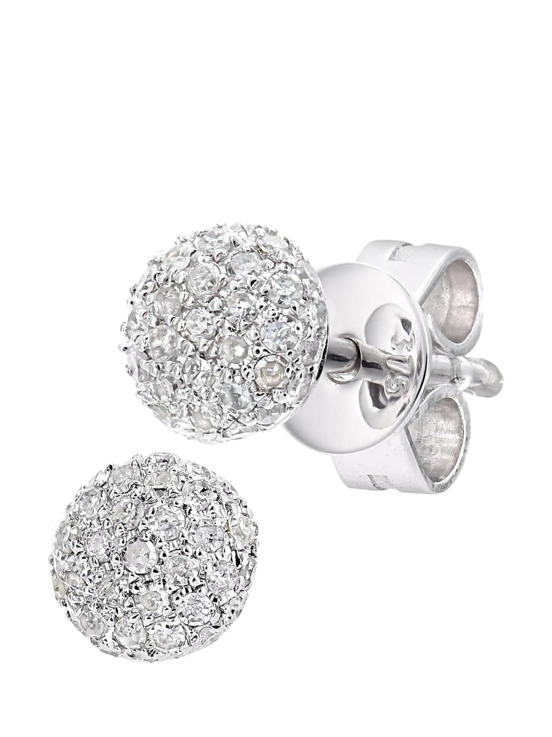 Mogul 9ct white gold diamond stud earrings 0.20ct (British brand)