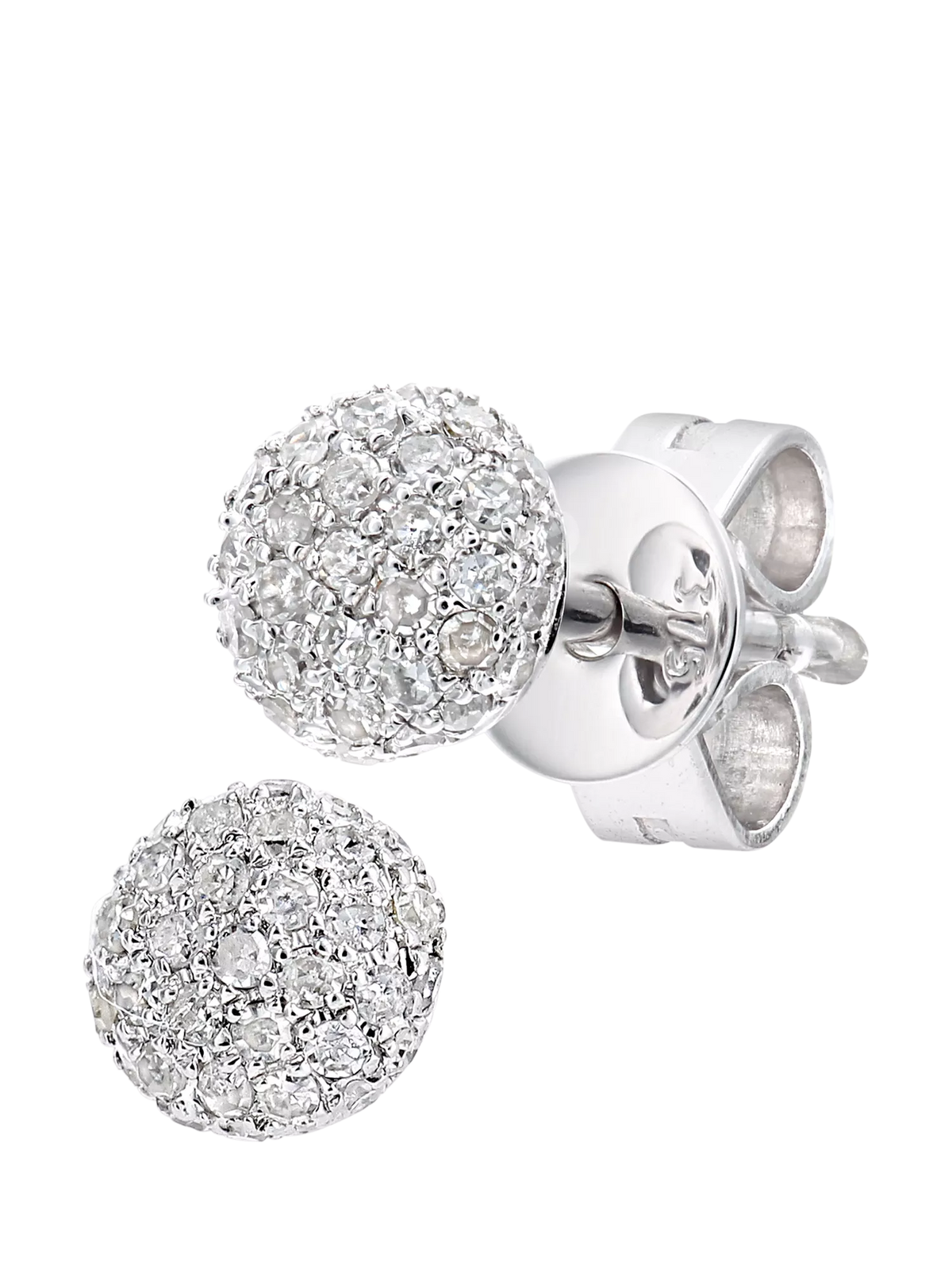 Mogul 9ct white gold diamond stud earrings 0.20ct (British brand)