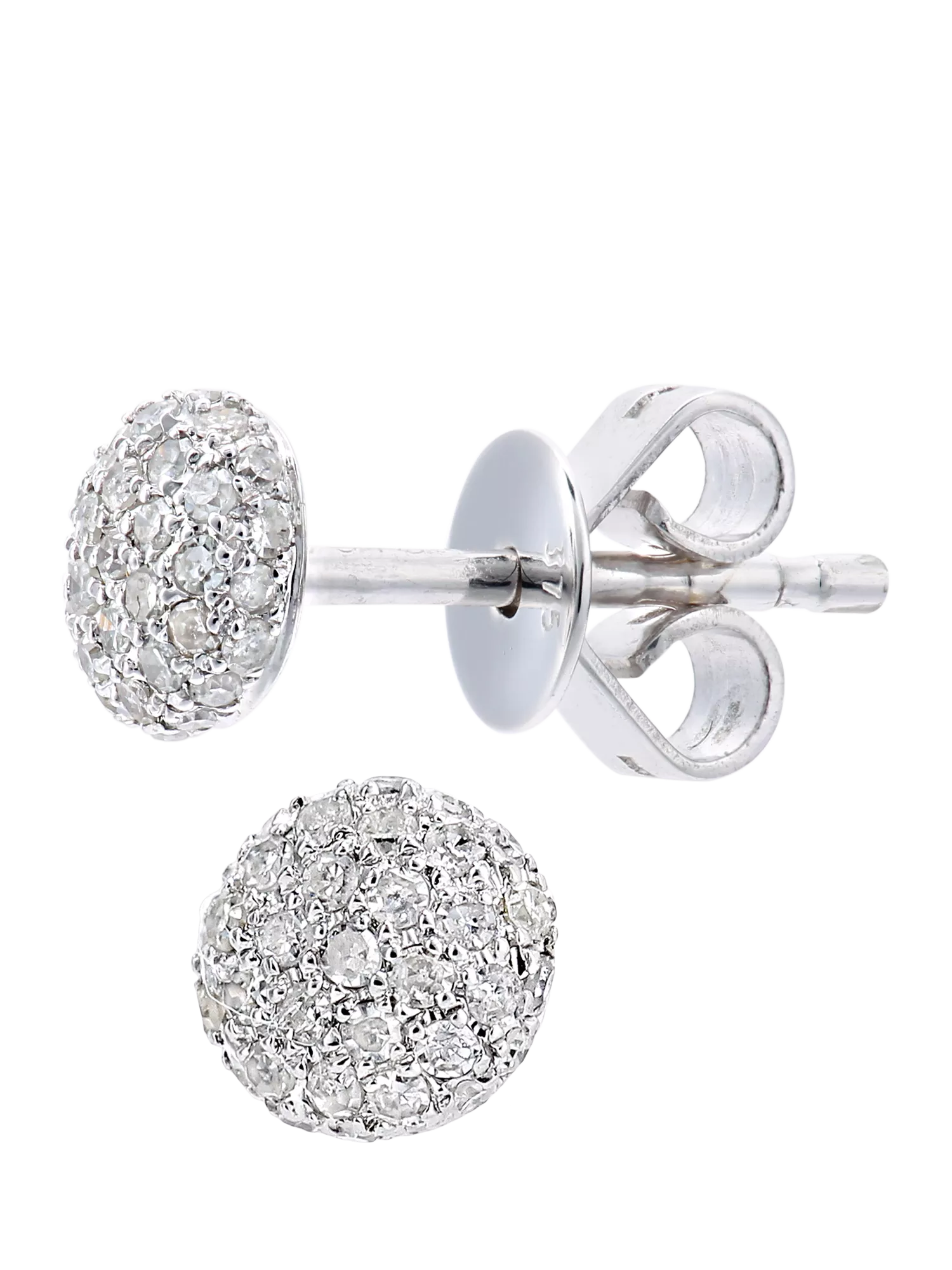 Mogul 9ct white gold diamond stud earrings 0.20ct (British brand)