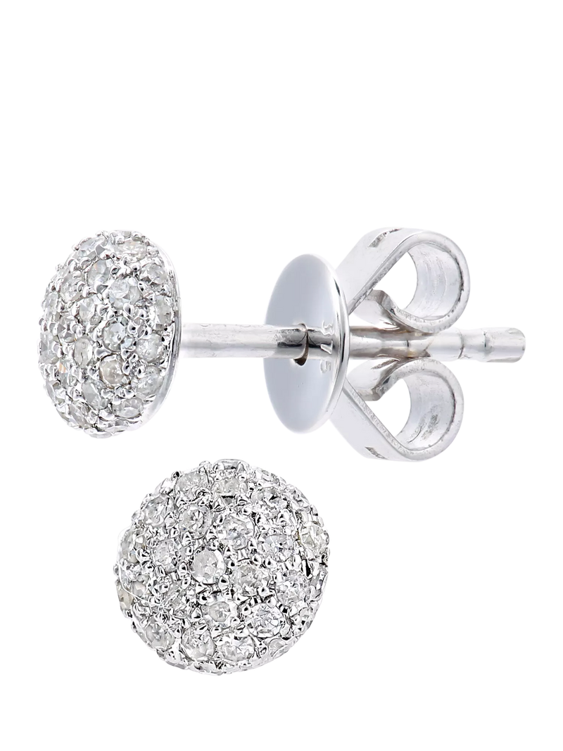 Mogul 9ct white gold diamond stud earrings 0.20ct (British brand)