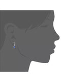 Mogul tanzanite diamond drop earrings 9ct white gold, imported from the UK