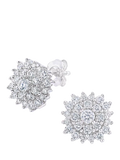Mogul diamond cluster stud earrings 9ct white gold - British product