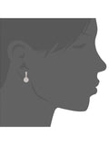 Mogul 9ct white gold diamond drop earrings, imported from the UK