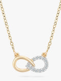Mogul 9ct yellow gold diamond infinity pendant and earring set - British product