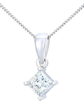 Mogul 18ct white gold princess cut diamond pendant 0.75ct - British product