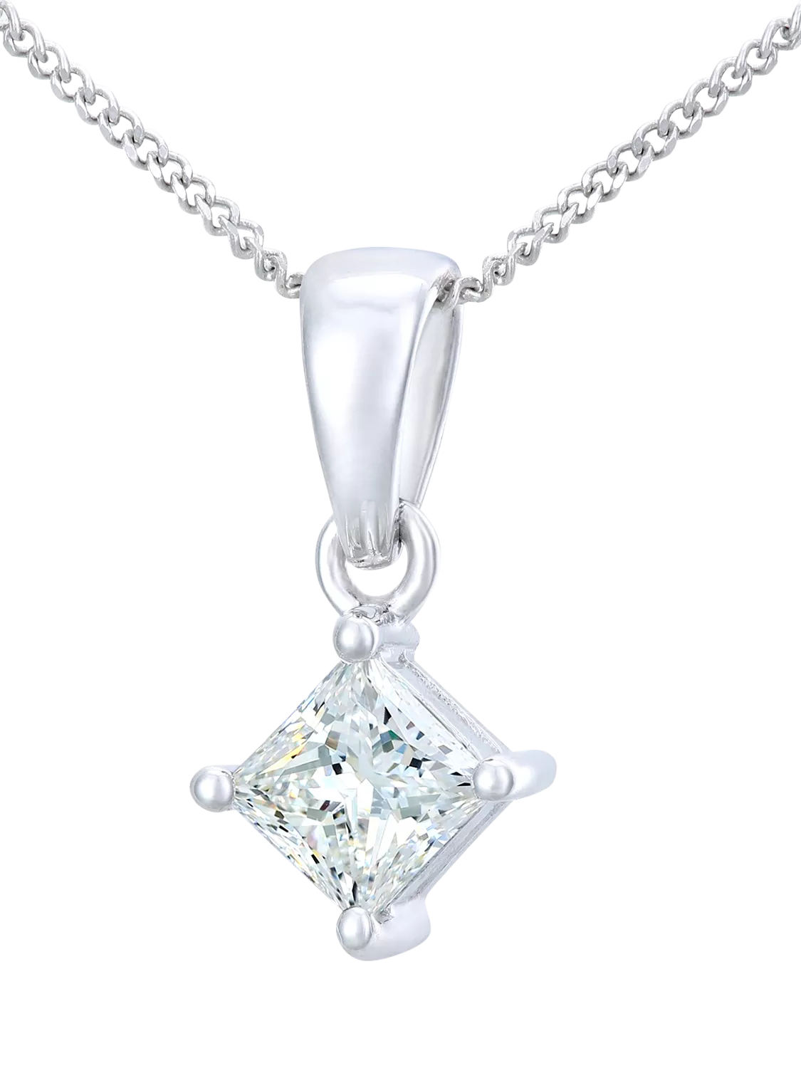 Mogul pendant princess solitaire diamond 0.50ct - British product