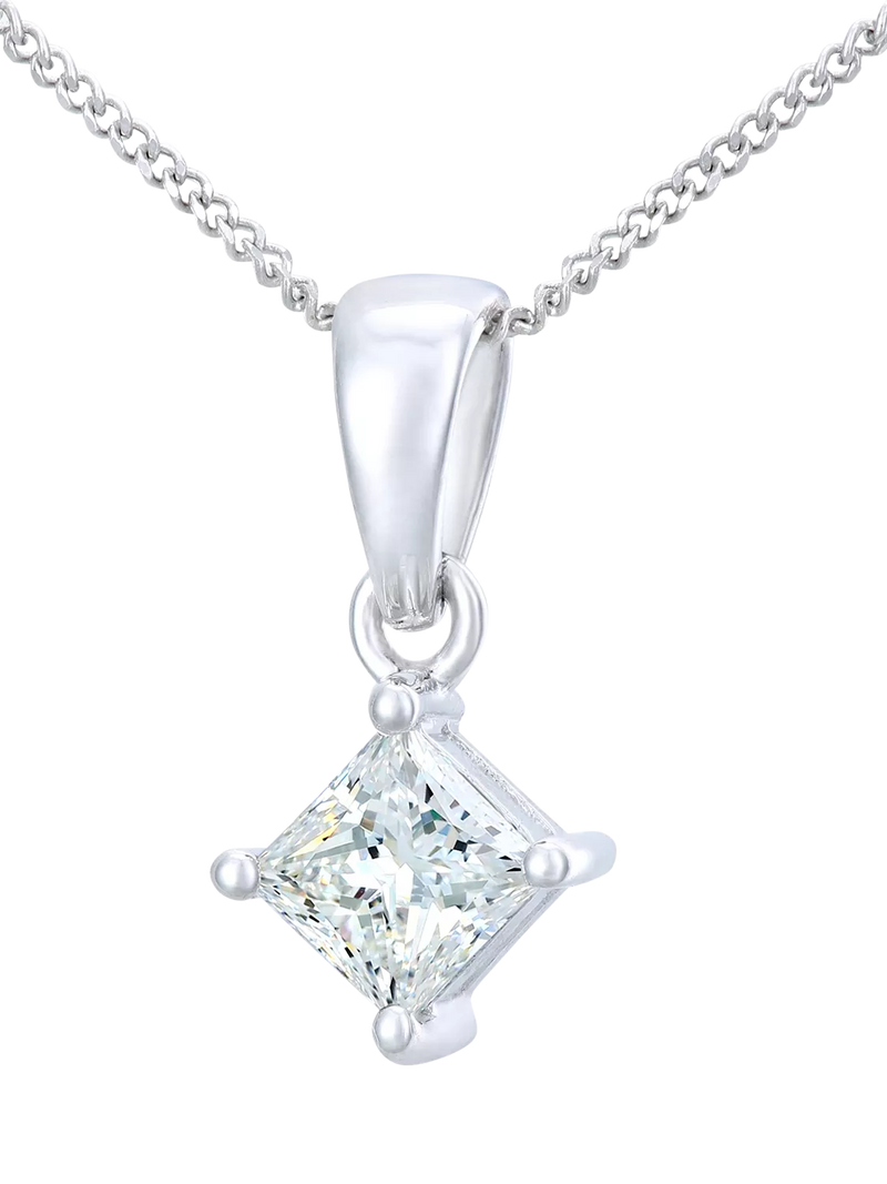 Mogul pendant princess solitaire diamond 0.50ct - British product