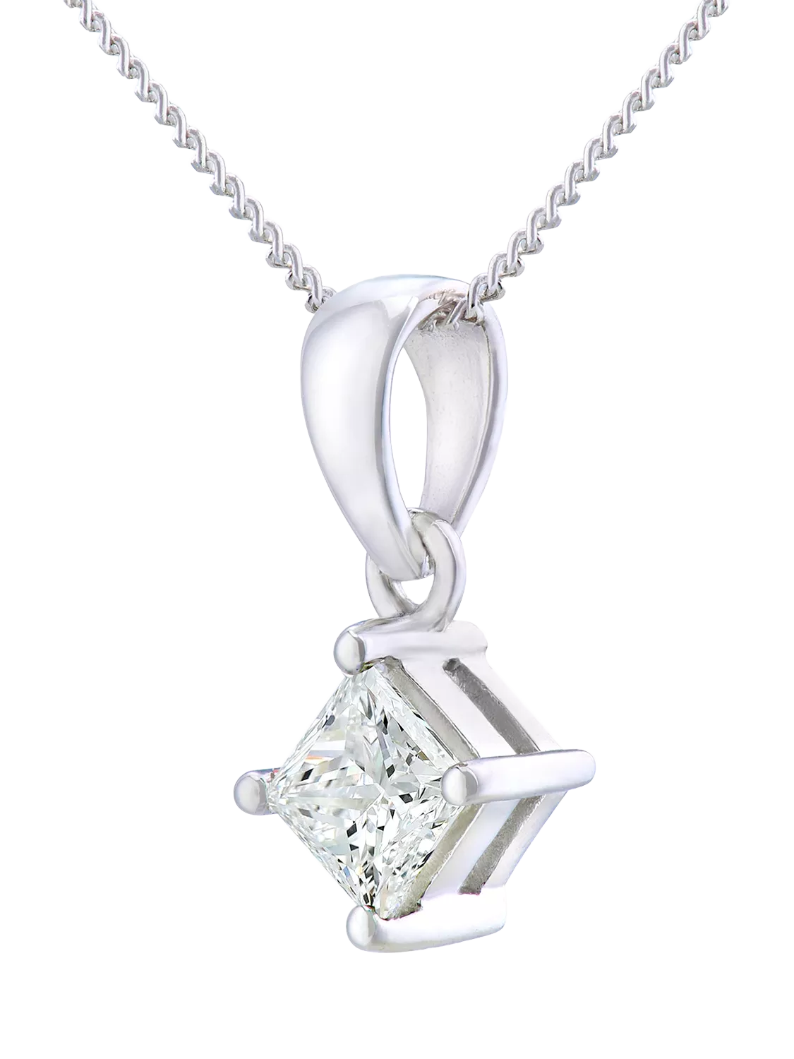 Mogul pendant princess solitaire diamond 0.50ct - British product