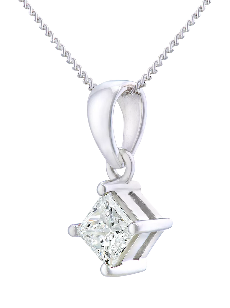 Mogul pendant princess solitaire diamond 0.50ct - British product