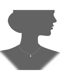 Mogul blue topaz diamond pendant 9ct white gold, imported from the UK
