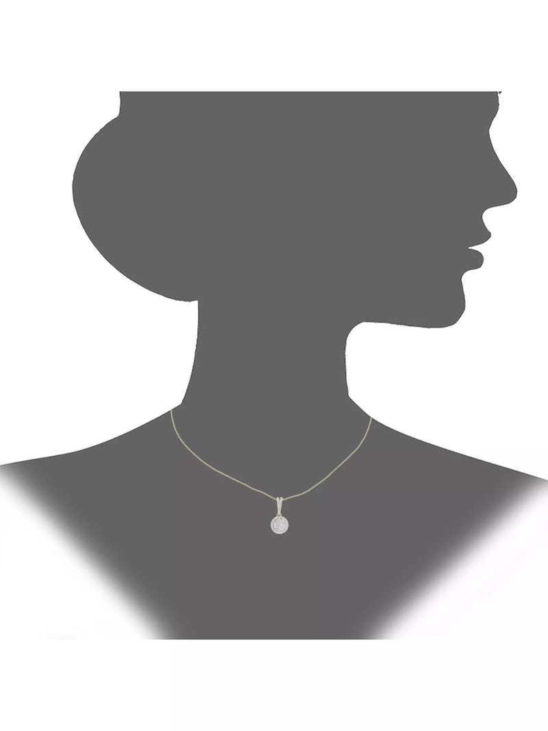 Mogul yellow gold diamond halo pendant, imported from the UK