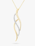 Mogul yellow white gold twist diamond pendant, UK version