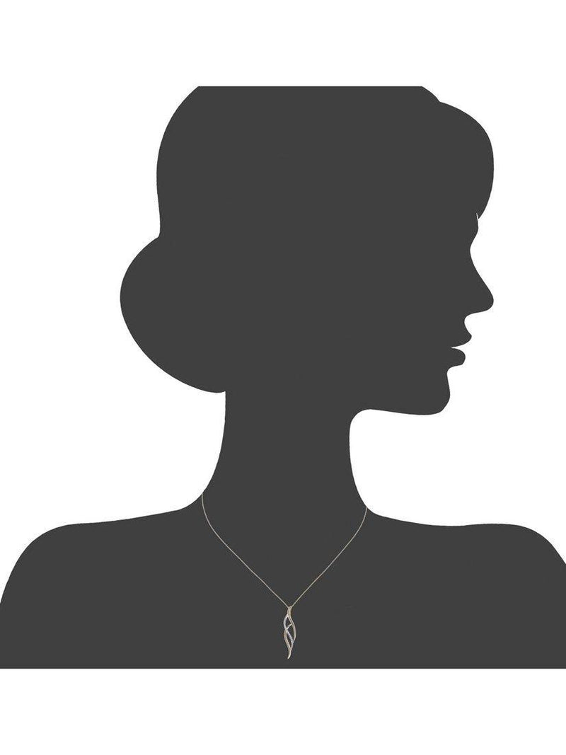 Mogul yellow white gold twist diamond pendant, UK version