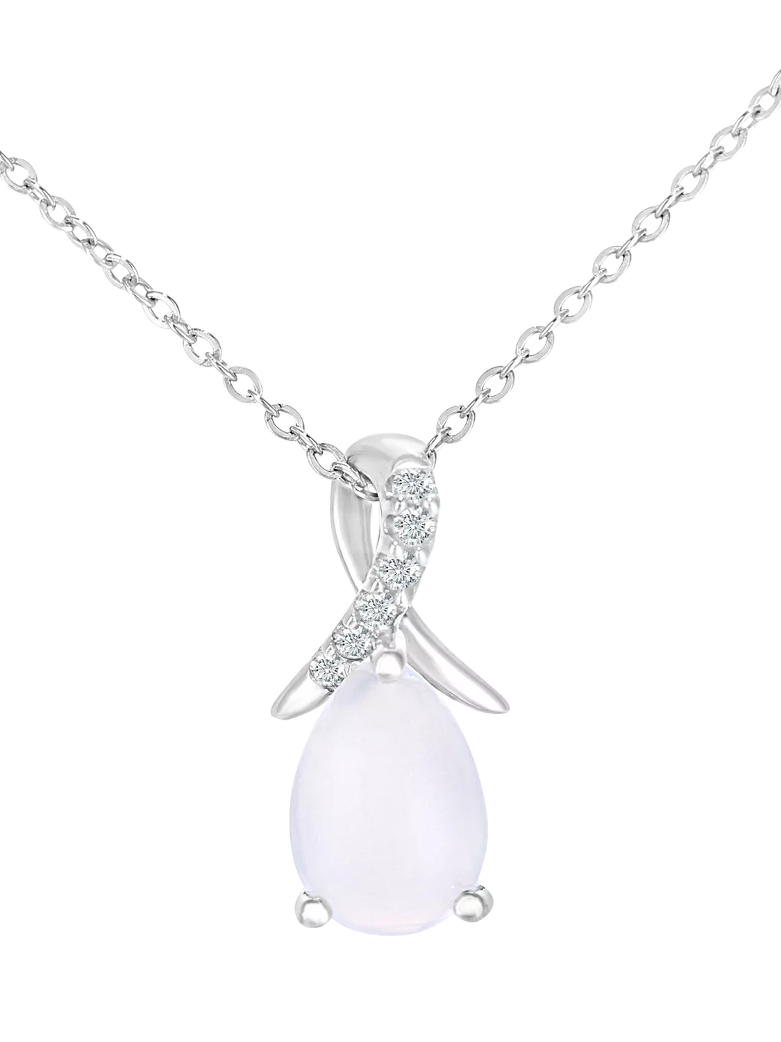 Mogul opal diamond pendant 9ct white gold, imported from the UK