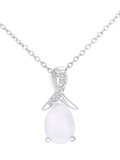 Mogul opal diamond pendant 9ct white gold, imported from the UK