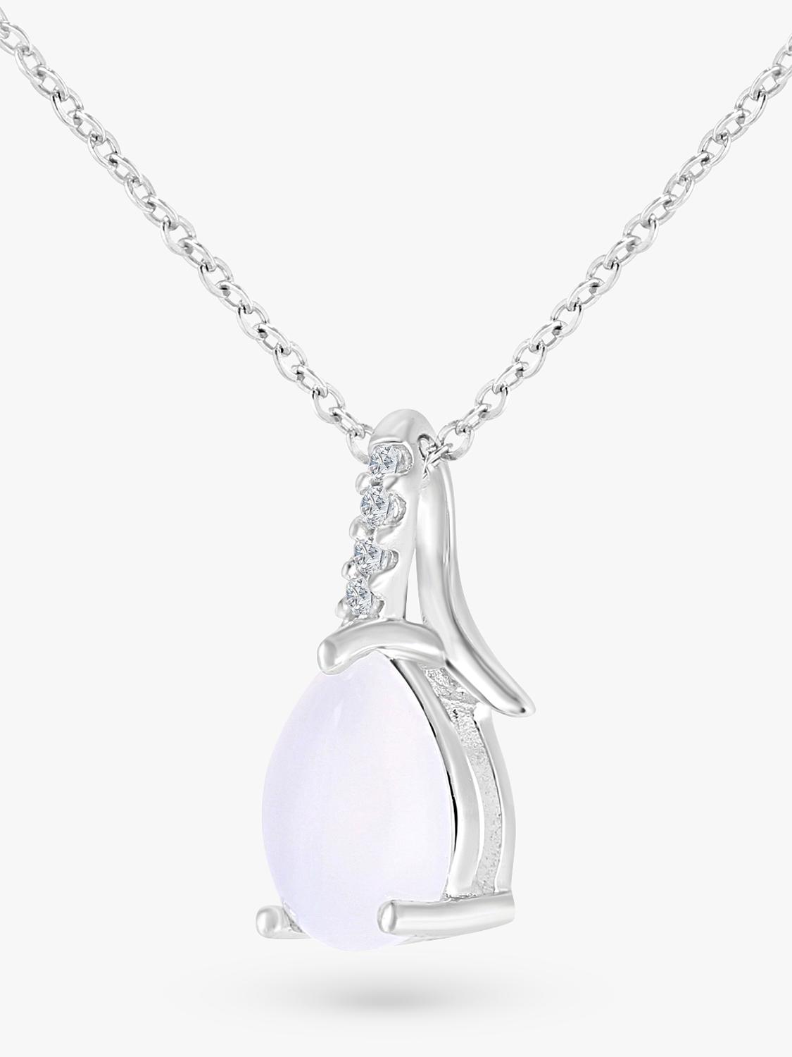 Mogul opal diamond pendant 9ct white gold, imported from the UK