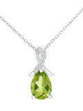 Mogul white gold peridot diamond pendant - British product