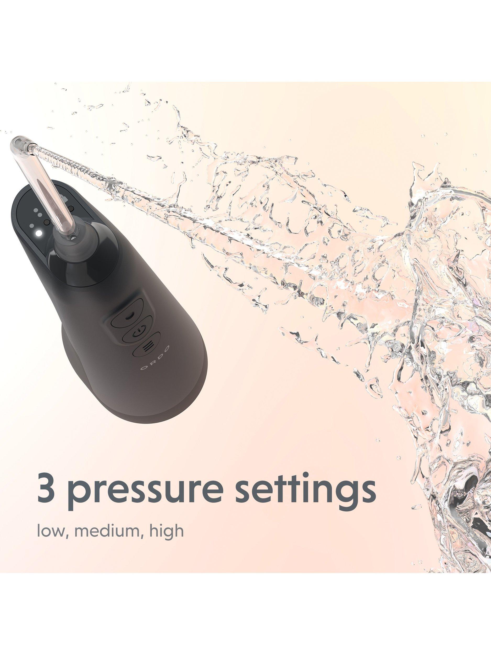Ordo Sonic Flosser charcoal grey water flosser, imported from the UK