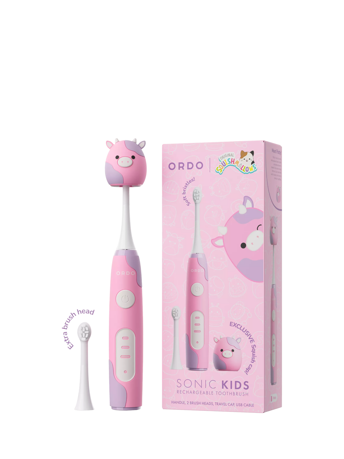 Ordo Squishmallows sonic toothbrush pink, imported from the UK
