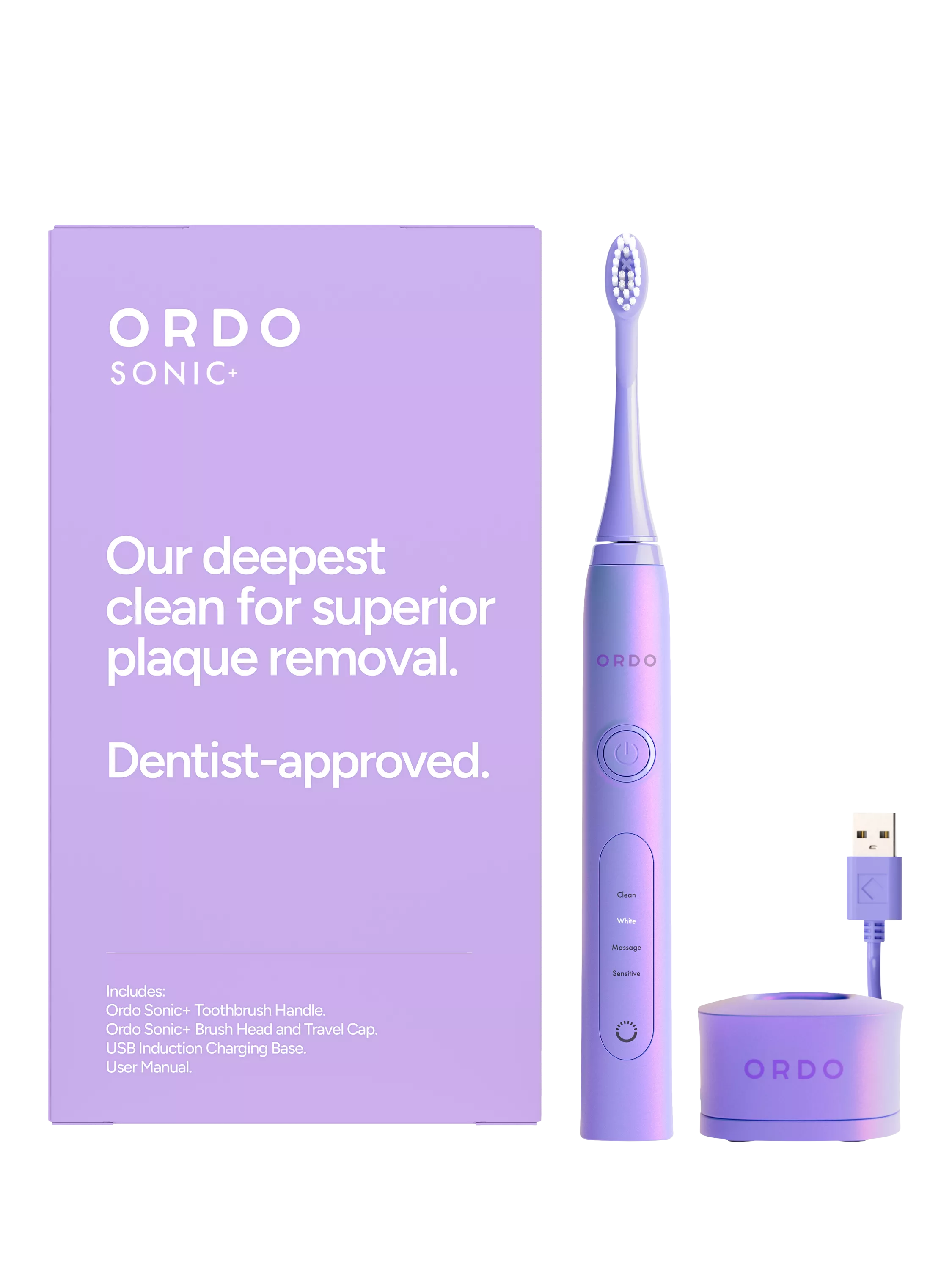 Ordo Sonic+ electric toothbrush pearl violet (British brand)