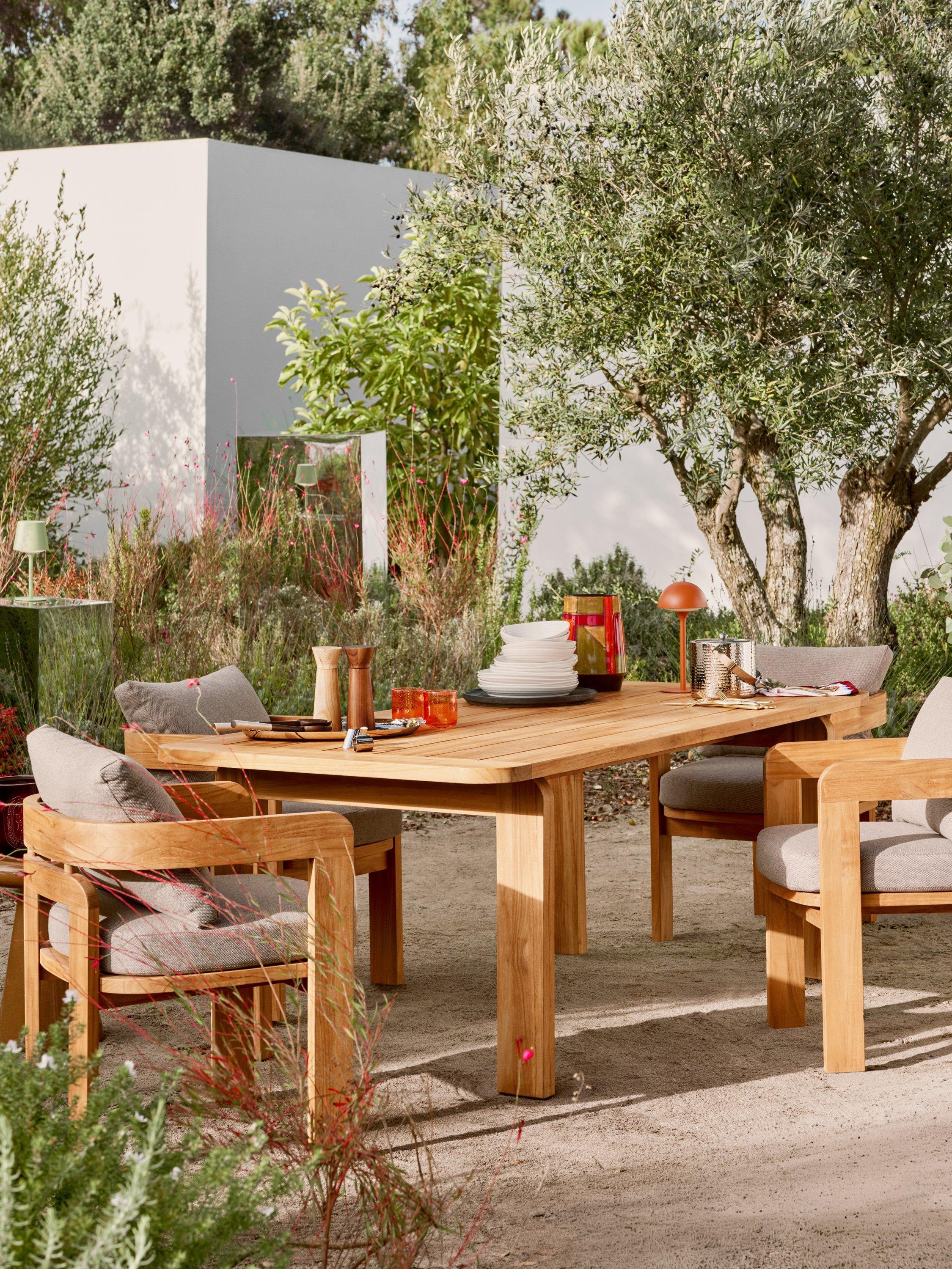 John Lewis Terra teak garden dining chairs set of 2, imported from the UK