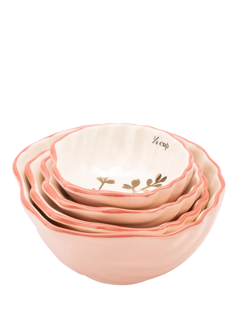 Yvonne Ellen shell stoneware measuring cups pink (British brand)