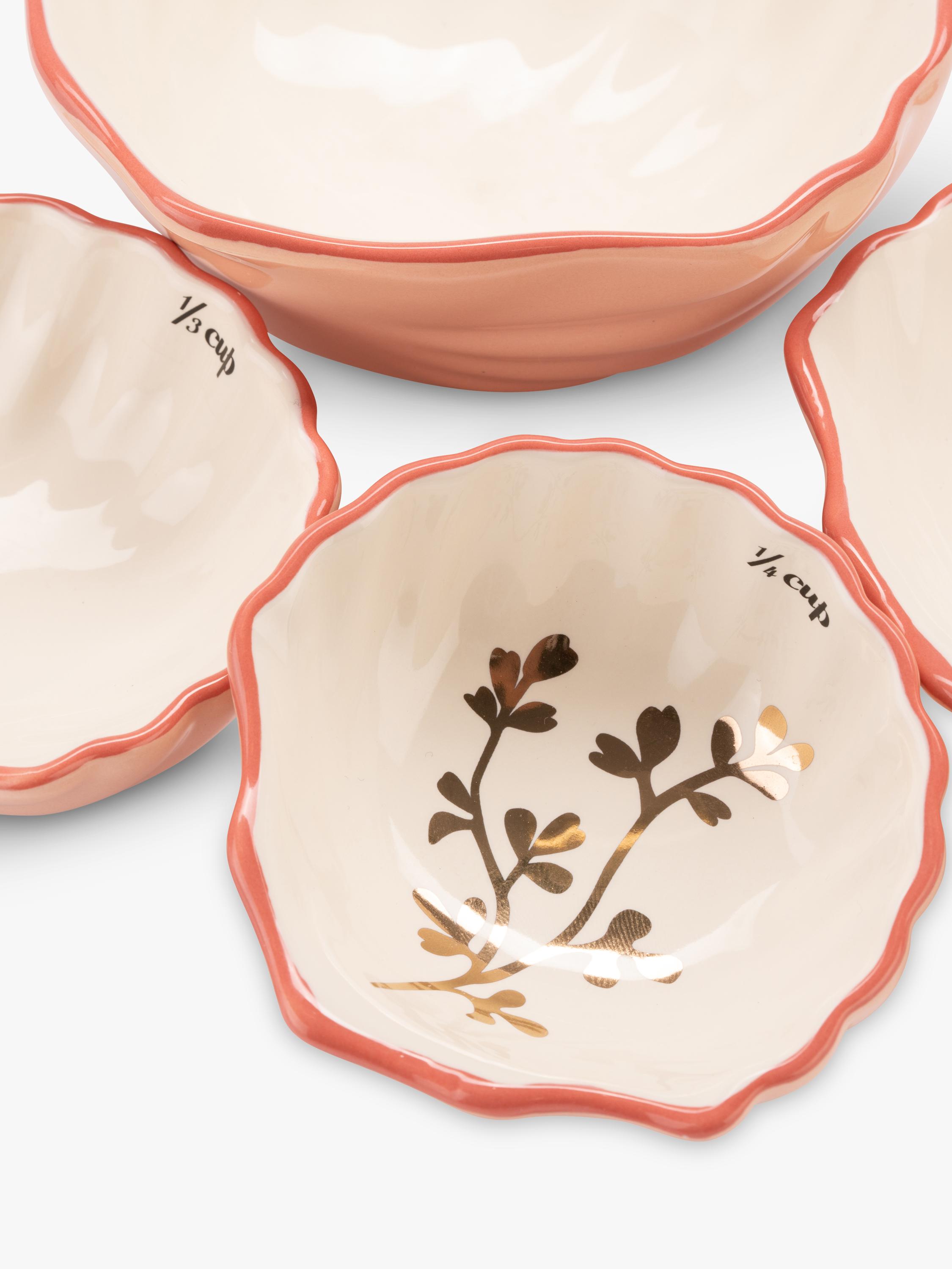 Yvonne Ellen shell stoneware measuring cups pink (British brand)
