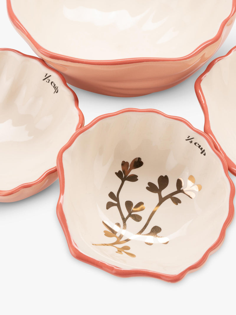 Yvonne Ellen shell stoneware measuring cups pink (British brand)