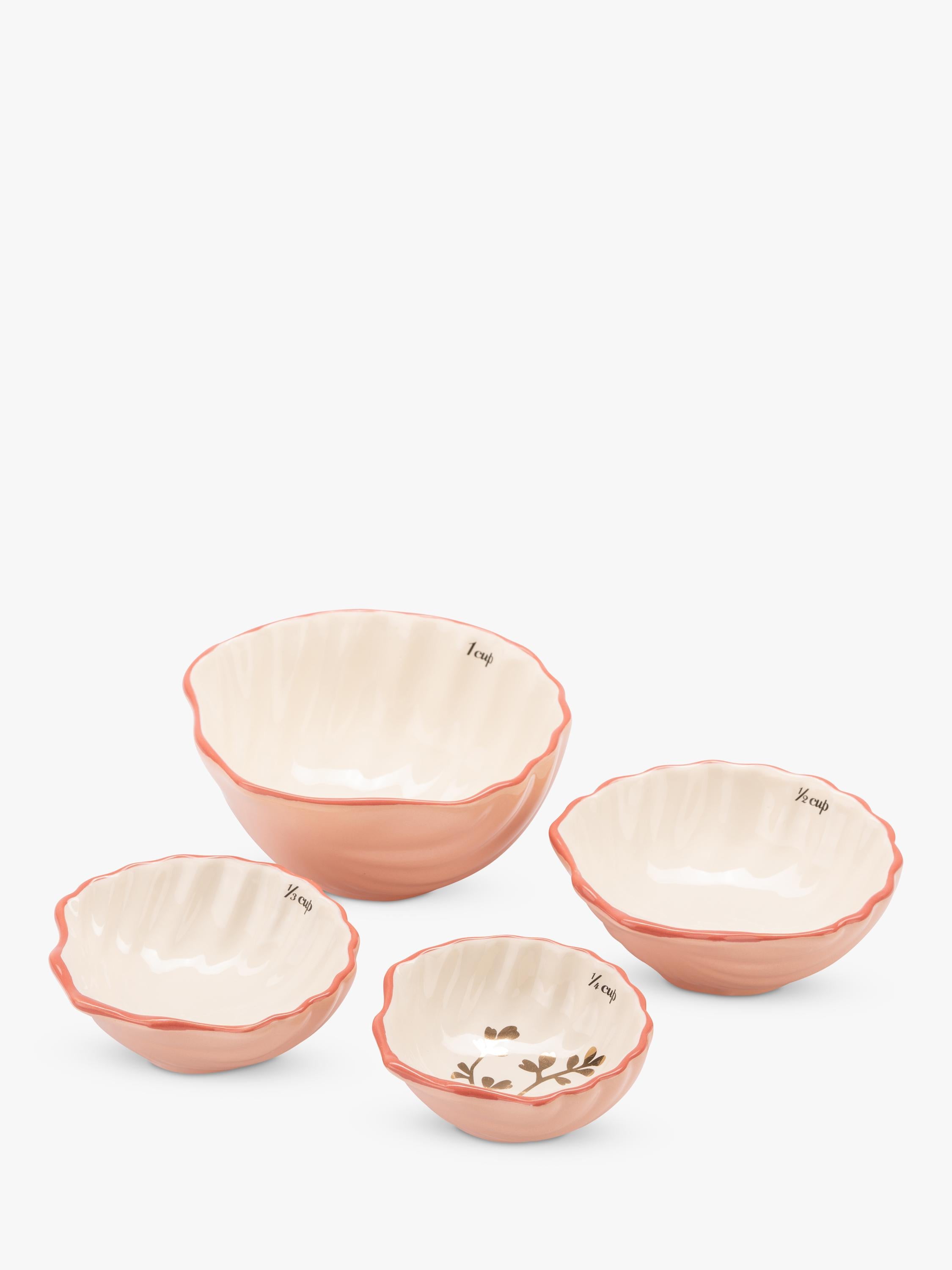 Yvonne Ellen shell stoneware measuring cups pink (British brand)