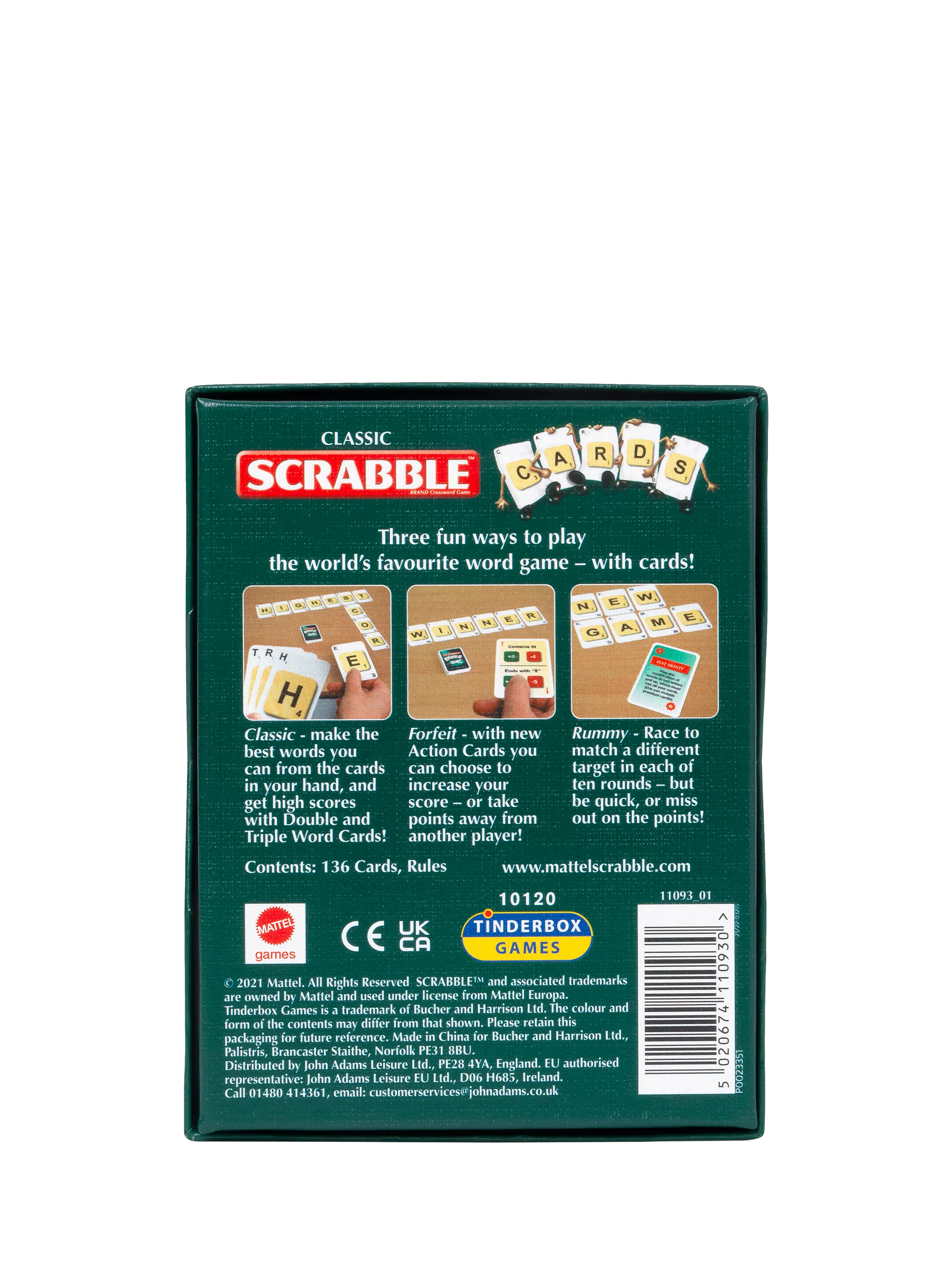 John Adams Classic Scrabble Cards word game - British product