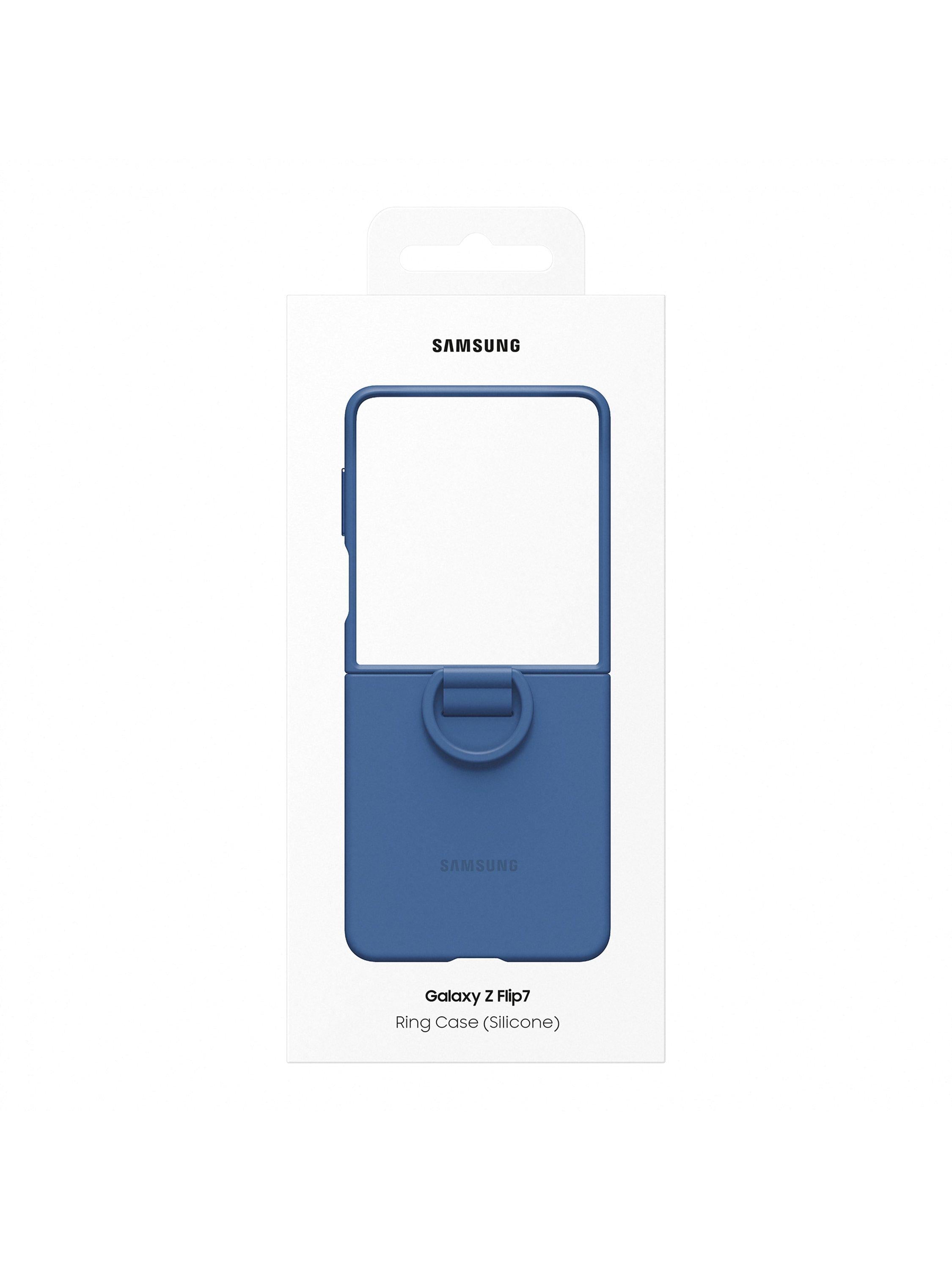 Samsung silicone case with ring for Galaxy Z Flip7 black (British brand)