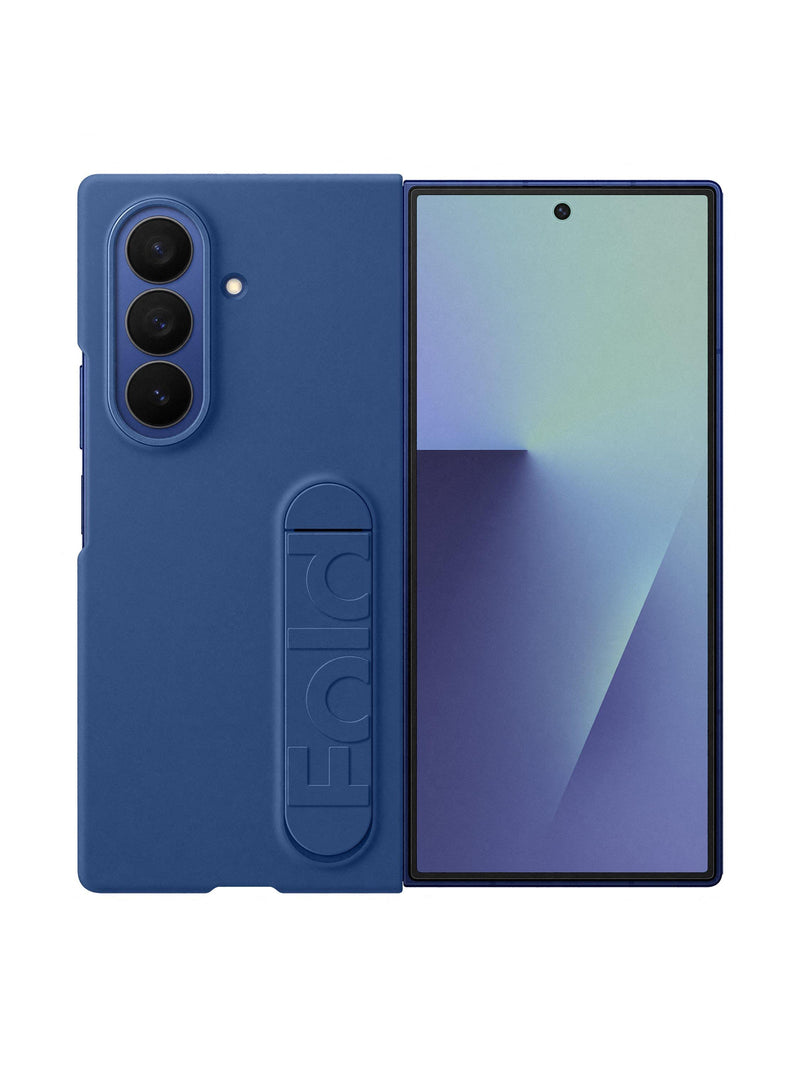 Samsung silicone grip case with stand for Galaxy Z Fold7 blue, UK version