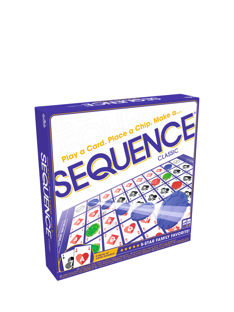 Goliath Sequence board game with chips and cards, UK version