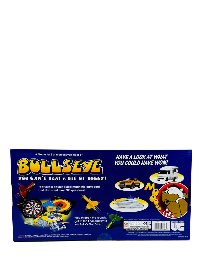 University Games Bullseye board game with magnetic darts - British product