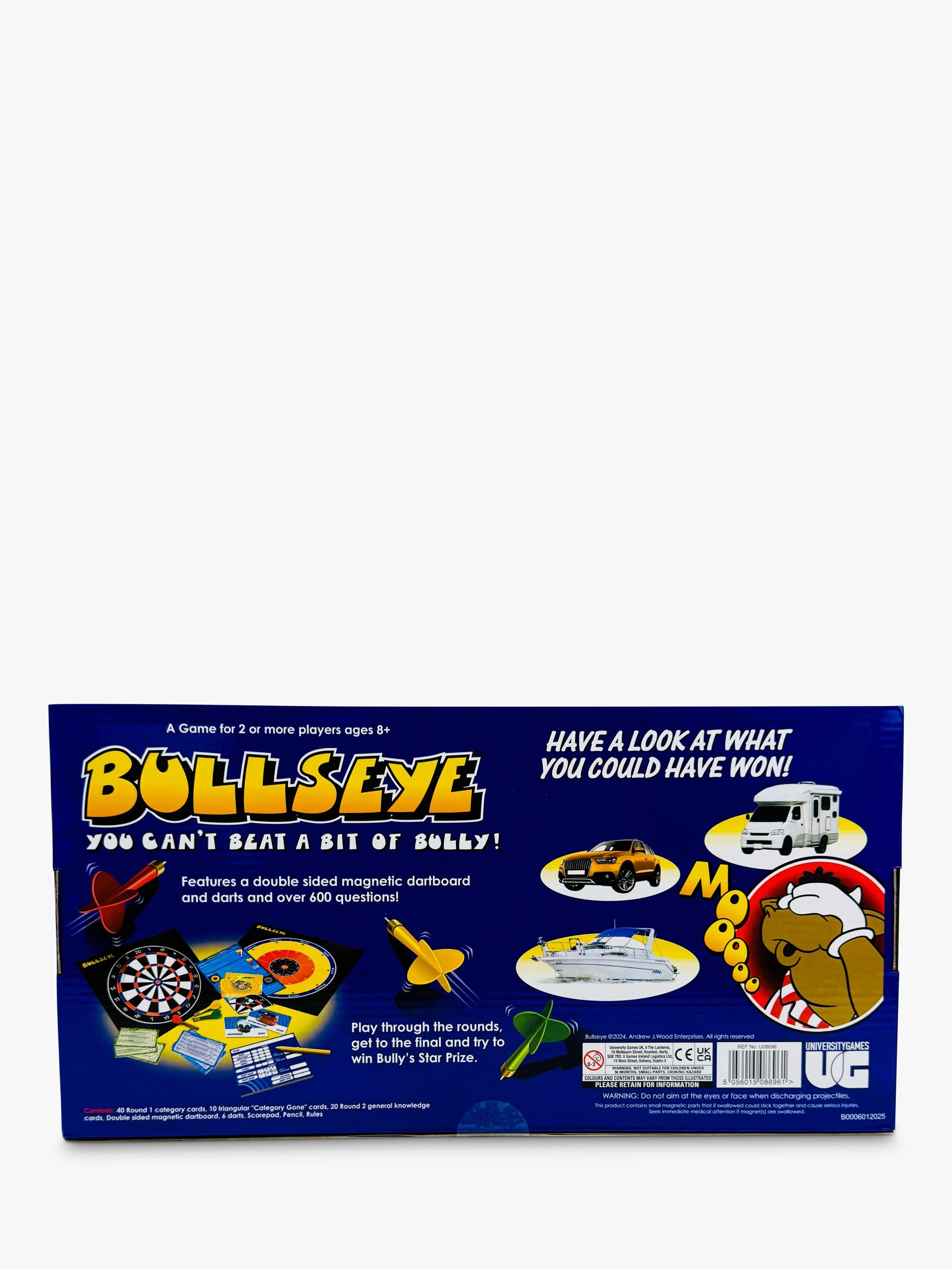 University Games Bullseye board game with magnetic darts - British product