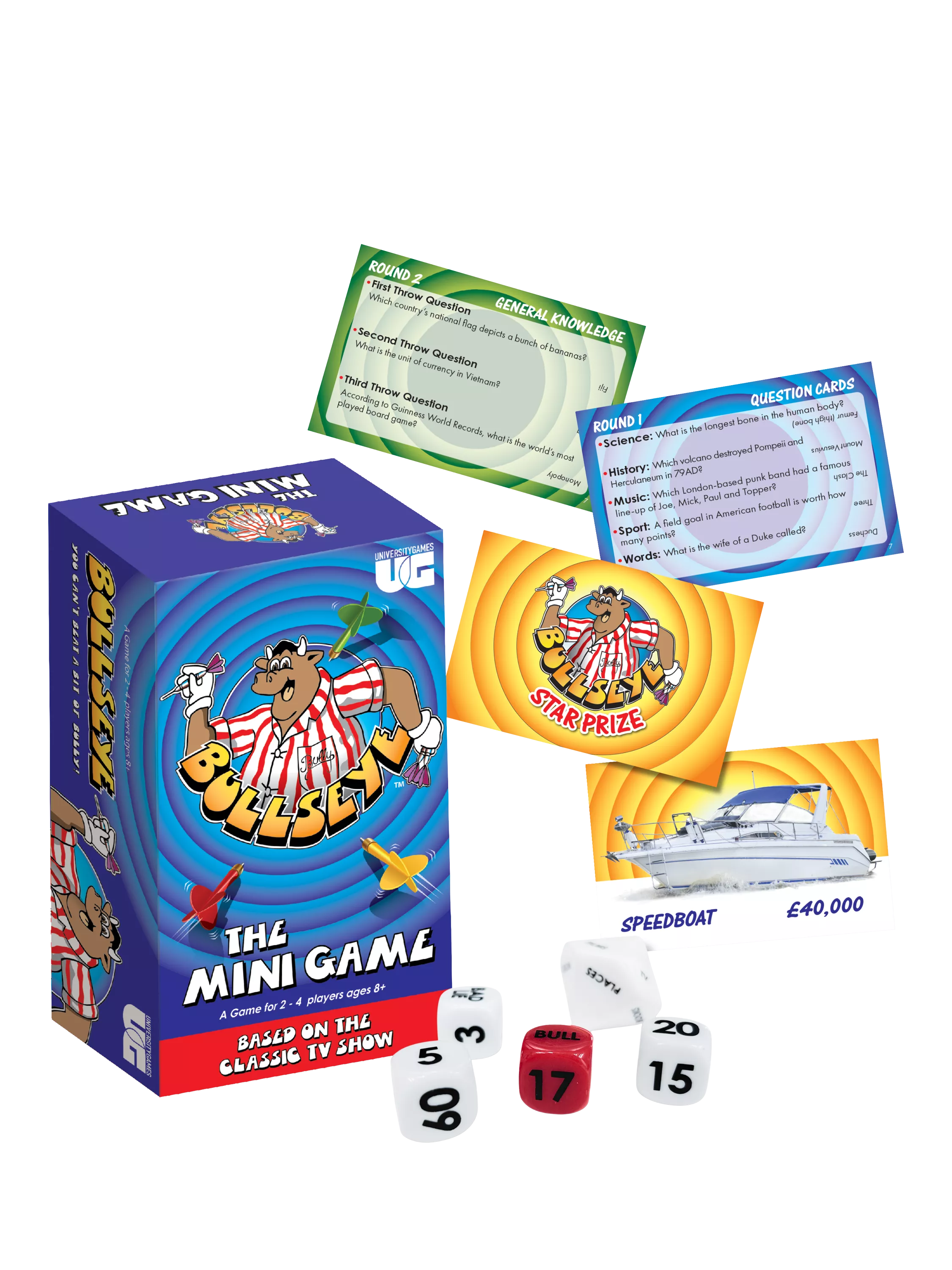University Games Bullseye Mini card game - British product